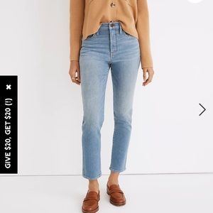 Madewell Petite Stovepipe Jeans in Euclid Wash